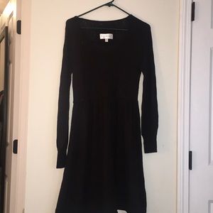 Black knit dress